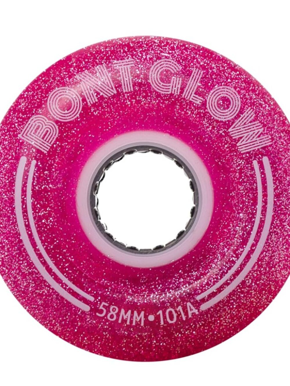 Bont Glow Battery-Free Light Up Roller Skate Wheels, 58x32mm 101A, Pack of 4